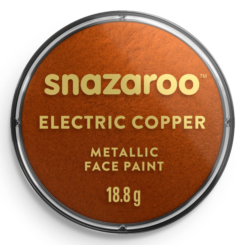 Snazaroo طلاء وجه وجسم معدني سنزارو، 18.8 جرام (0.66 أونصة) وعاء، نحاسي - Image 1